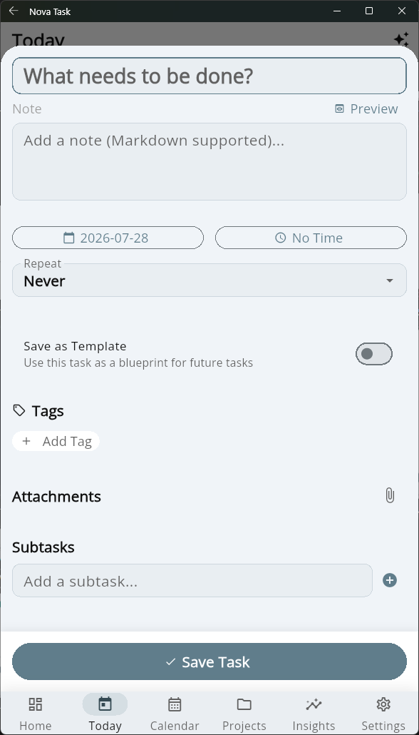 Task Creation